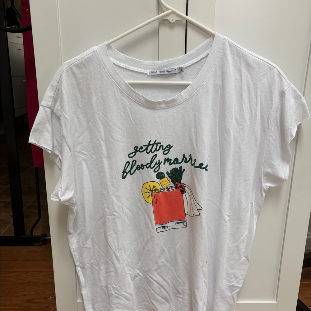 Boat House Apparel White Tee with Green Print